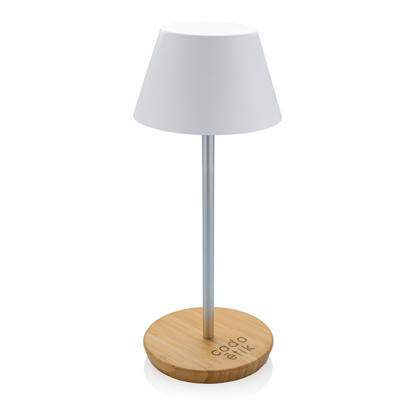 Lampe rechargeable en bambou et plastique recyclé certifiés Pure Glow_1