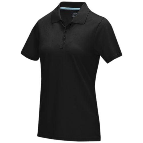 Polo femme en coton bio certifié Graphite 180 g_Noir