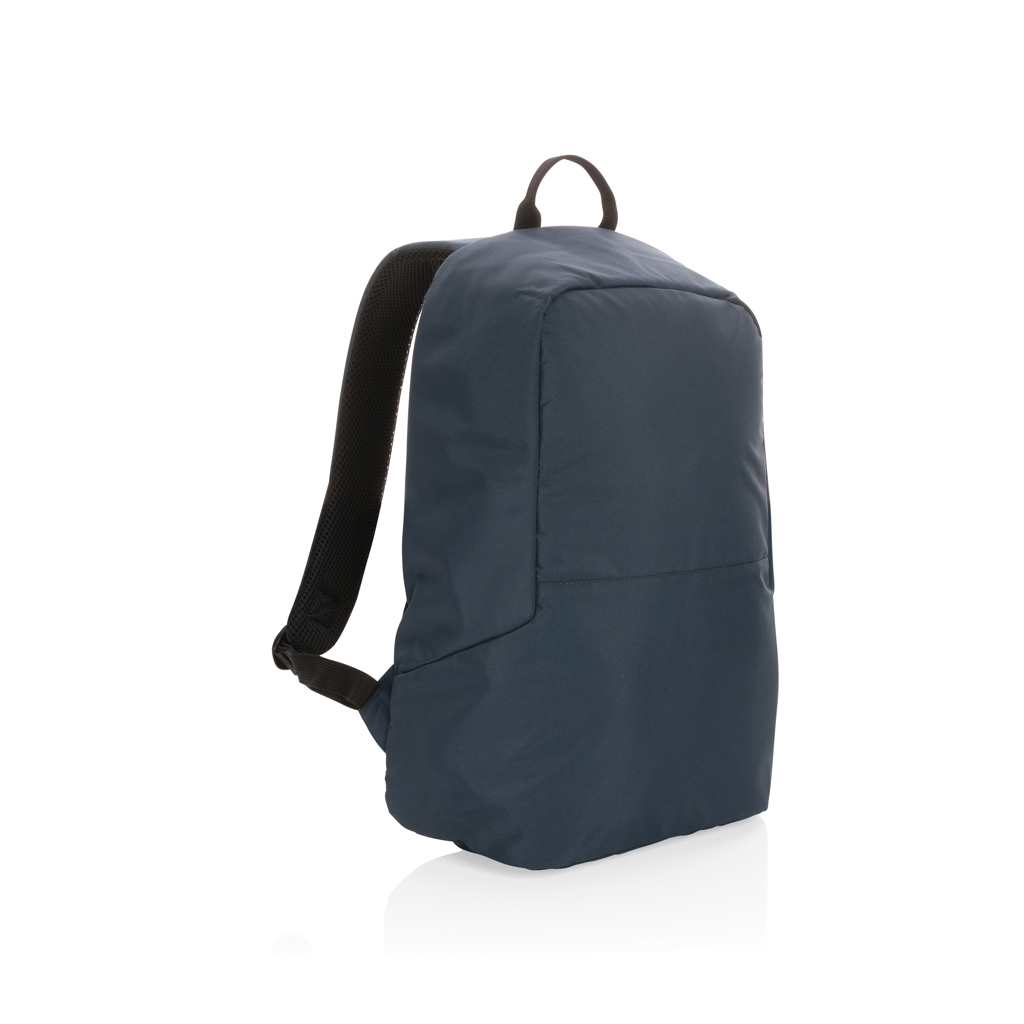 Sac à dos antivol en polyester recyclé rPET Impact 20 L_Bleu marine