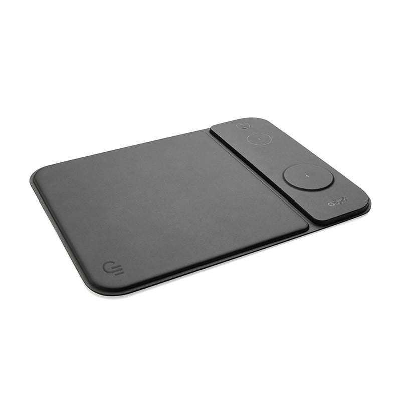 Tapis de souris chargeur 15 W en plastique recyclé certifié Swiss Peak_1