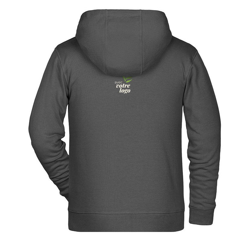 Sweat zippé à capuche enfant en coton bio certifié Daiber 300 g_3