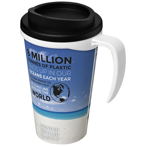 Mug isotherme Brite-Americano® grande 350 ml_Blanc/Noir