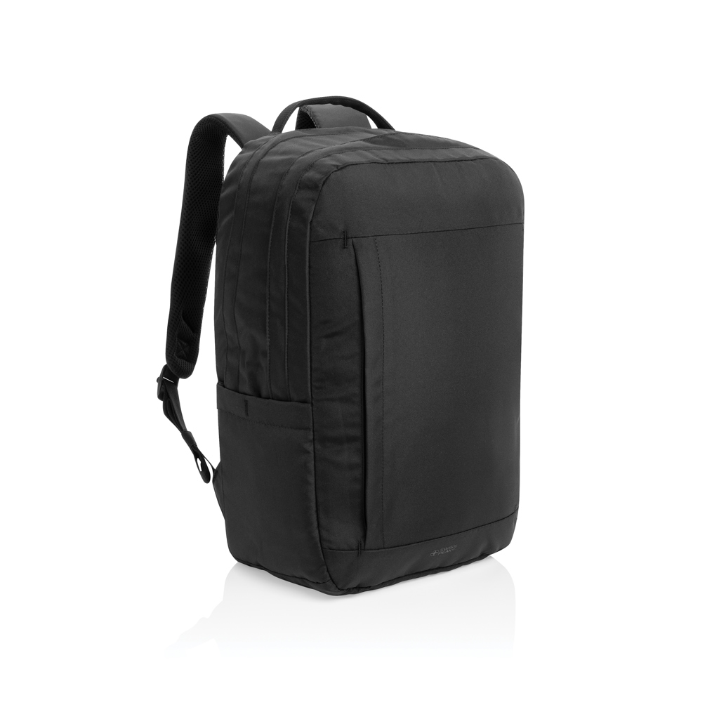 Sac à dos ordinateur en polyester recyclé rPET certifié Edin_Noir