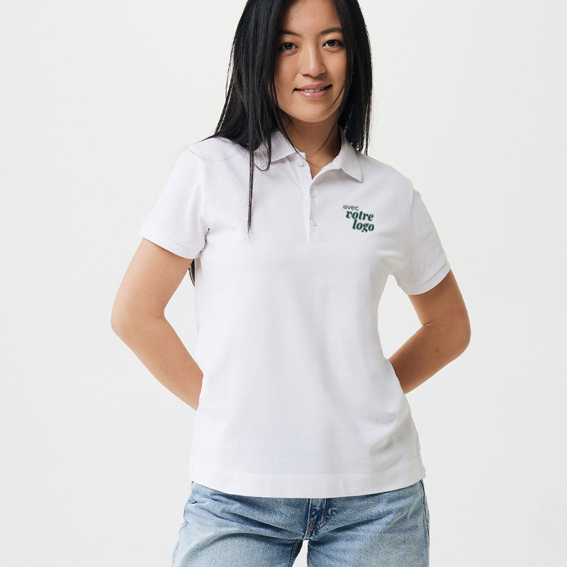 Polo publicitaire femme en coton bio et recyclé Iqoniq Yosemite 220 g_00