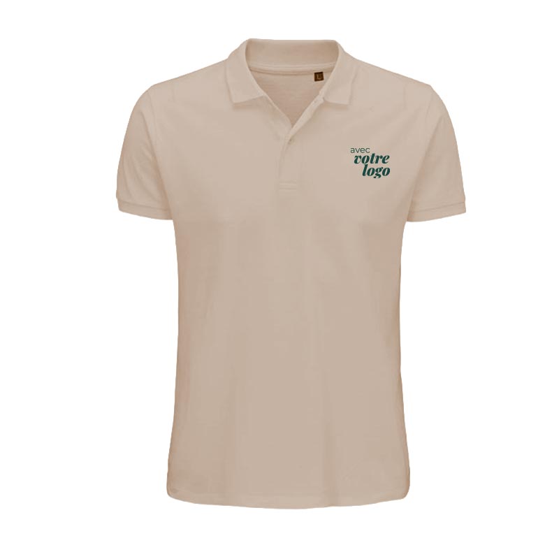 Polo publicitaire homme en coton bio Planet 170 g