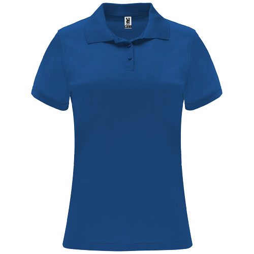 Polo sport femme en polyester certifié Monzha 150 g_Bleu royal