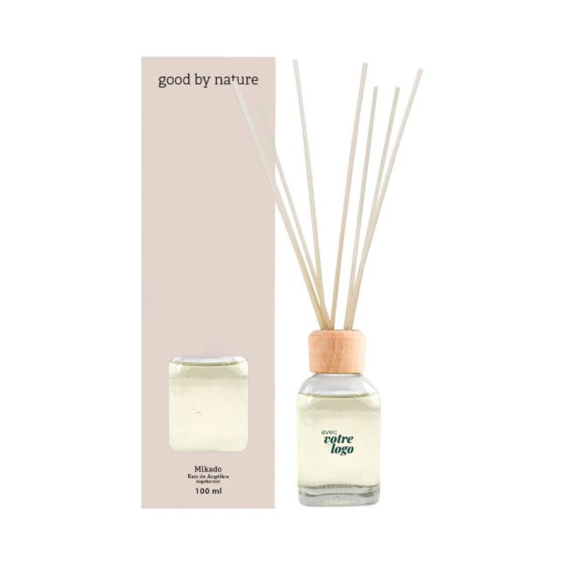 Diffuseur de parfum en verre et bambou Kadu 100 mL_Couleur standard