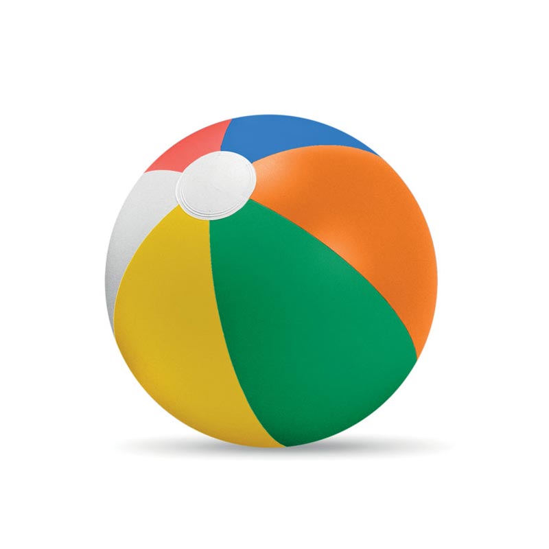 Ballon de plage personnalisable Playtime blanc/rouge - objet publicitaire