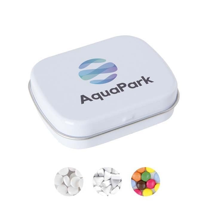 Bonbons publicitaires dans boîte métallique Slik_Sur-mesure