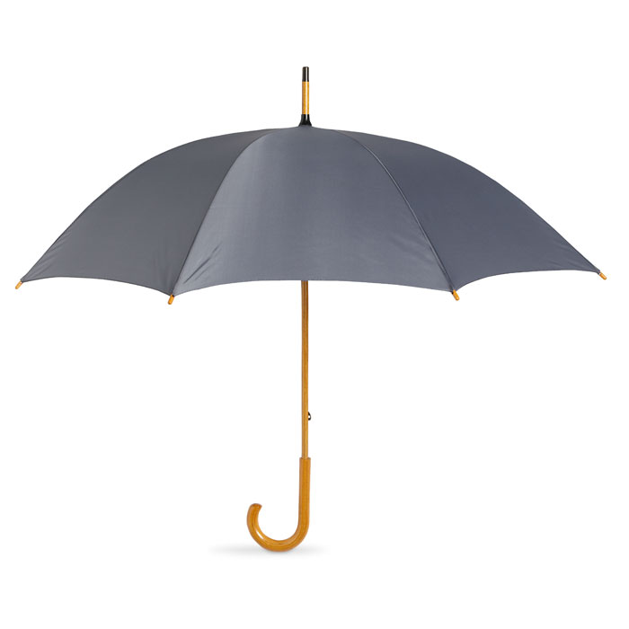 Parapluie droit avec poignée en bois Cala_Gris