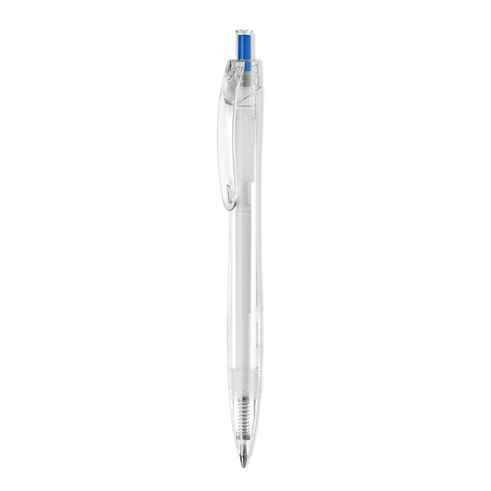 Stylo bille en plastique recyclé rPET Colorbutton_Bleu