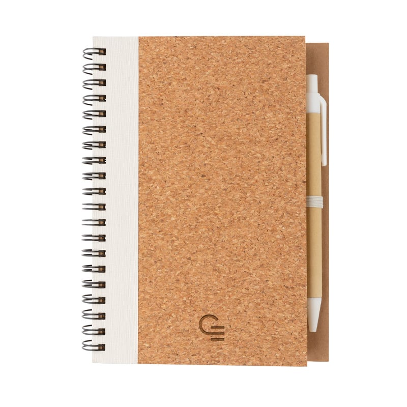 Carnet en liège et stylo en kraft Sughero_1