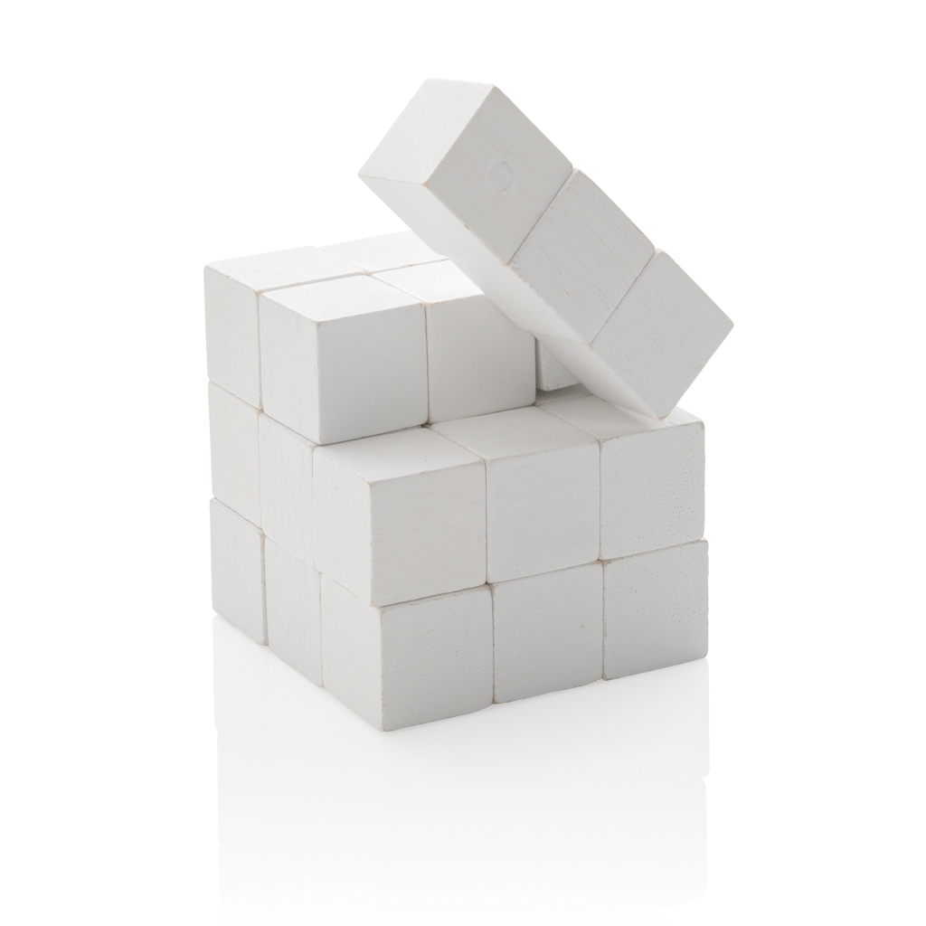Jeu de casse-tête en bois certifié Kuub_Blanc