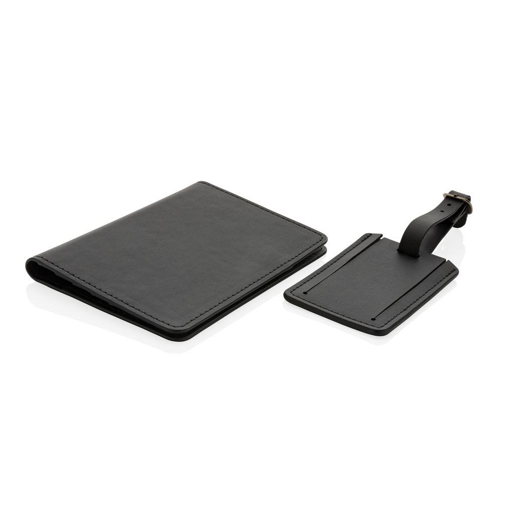 Set de voyage en plastique recyclé certifié Swiss Peak_Noir