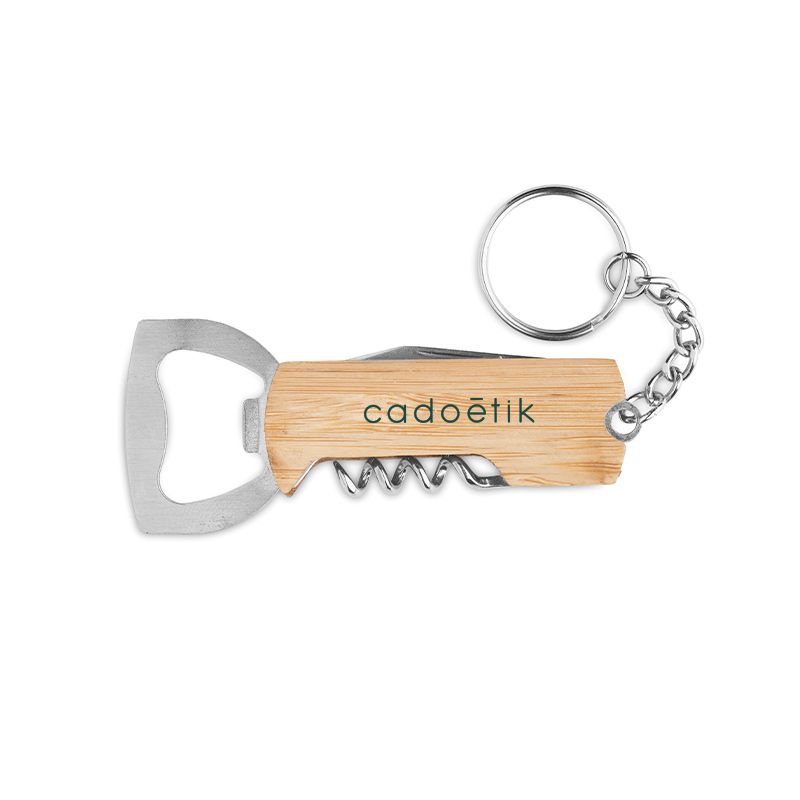 Porte-clés décapsuleur personnalisé 3-en-1 en bambou Allin1_03