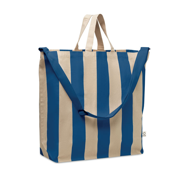 Sac de plage en coton et polyester recyclés Laguna 280 g_Bleu royal