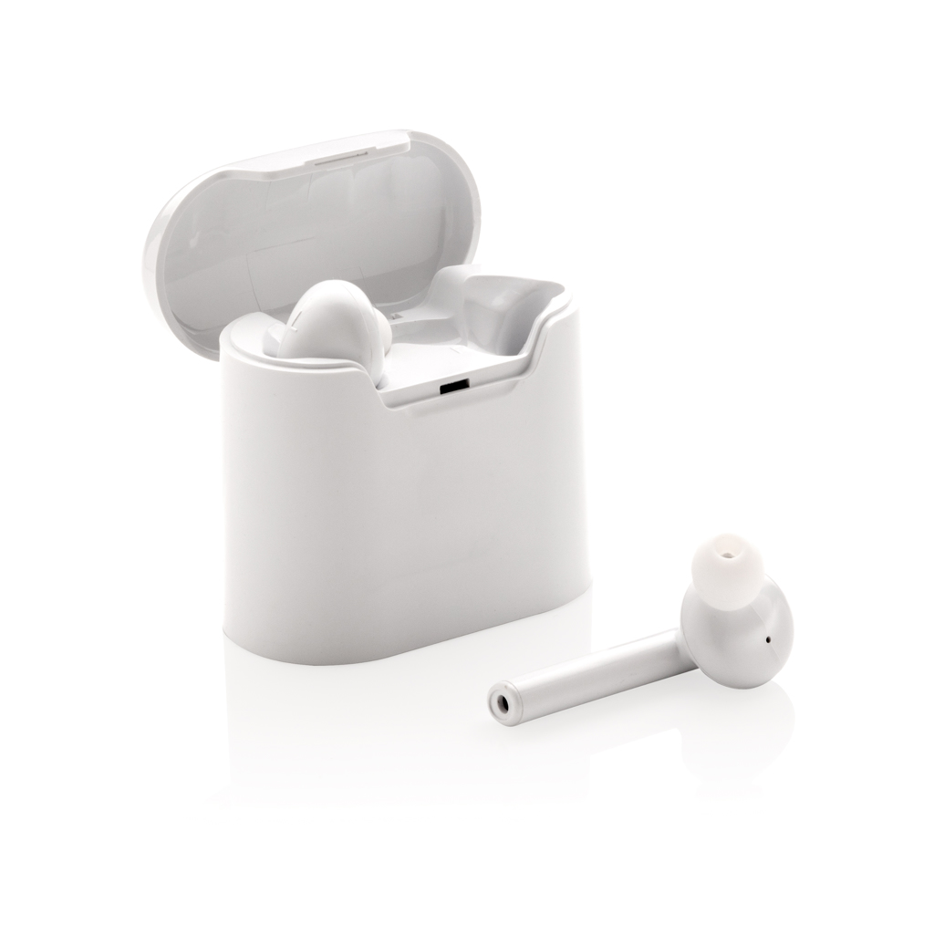 Écouteurs Bluetooth avec boîtier de charge Liberty_Blanc