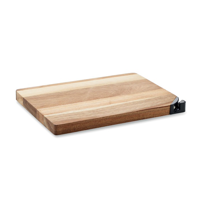 Planche à découper en bois d'acacia avec aiguiseur de couteaux Acalim_Bois