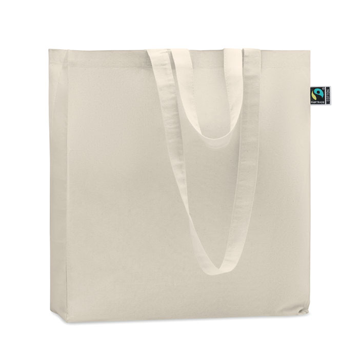 Tote bag en coton équitable Osole++ à soufflet 180 g_Beige