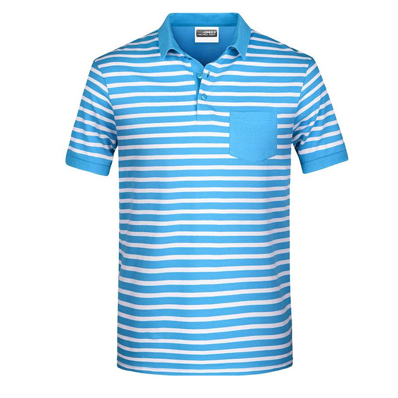 Polo homme rayé en coton bio certifié James & Nicholson 180 g_04