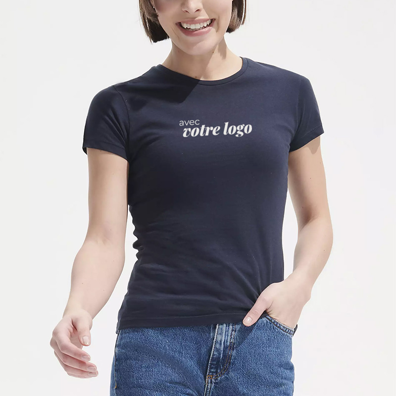 T-shirt publicitaire femme col rond en coton Miss 150 g_00
