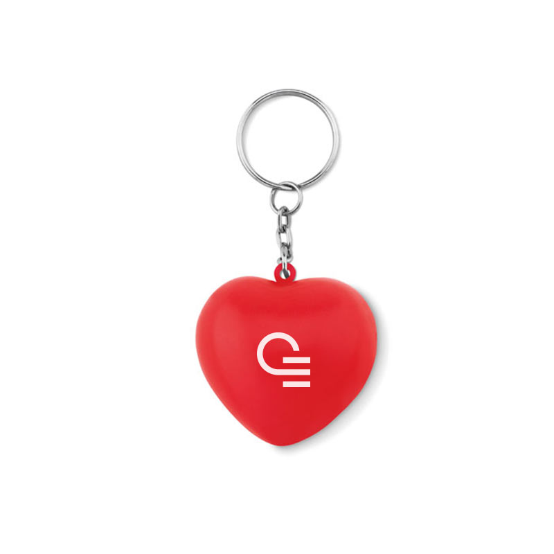 Porte-clés publicitaire forme coeur Lovy Ring - goodies salon
