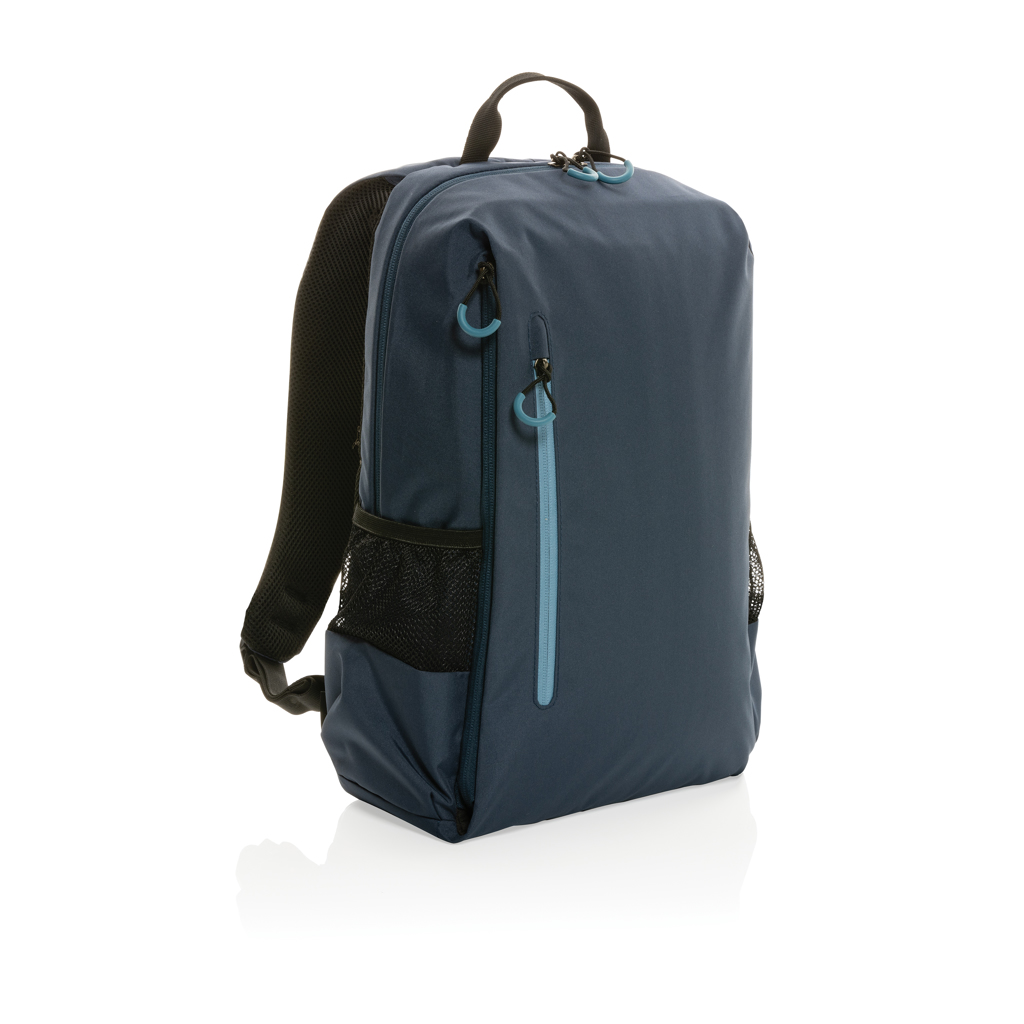 Sac à dos ordinateur 15,6" en polyester recyclé rPET Impact Lima 15 L_Bleu marine