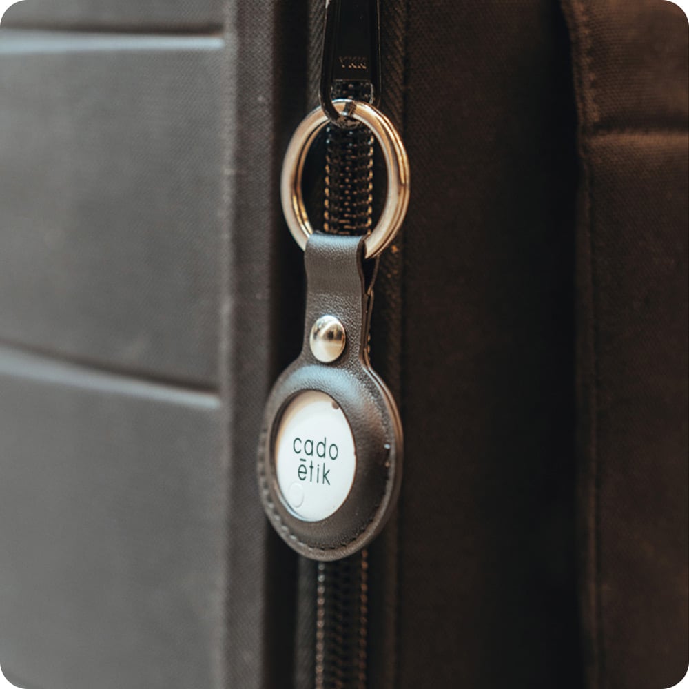 Porte-clés publicitaire traceur en plastique recyclé certifié Findmate Dual_00