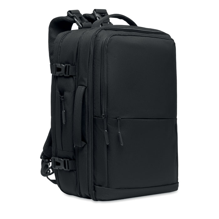 Sac à dos de voyage en rPET Travel Tech Sophis_Noir