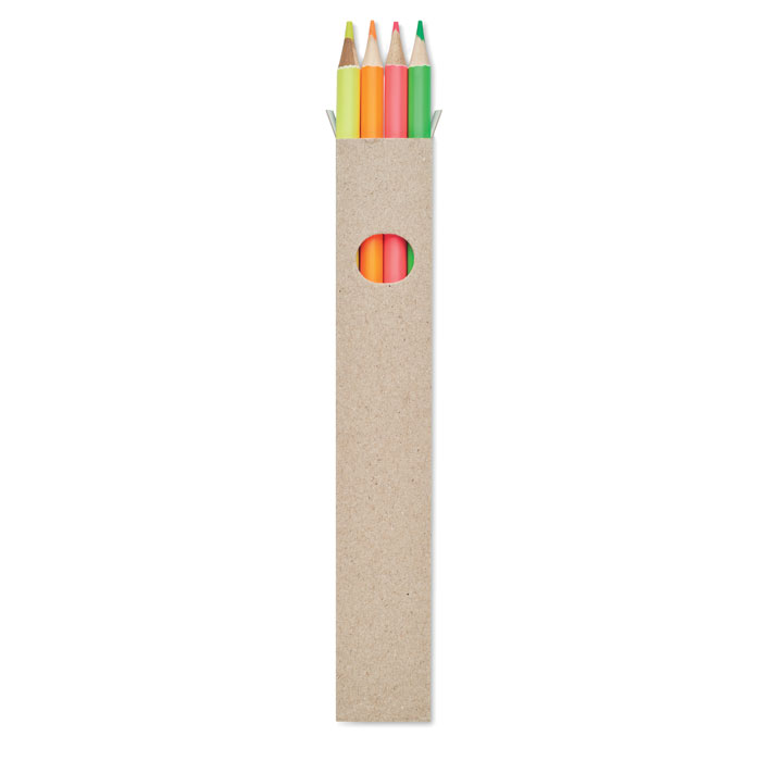 Set de 4 crayons de couleurs surligneurs Bowy_Multicolore