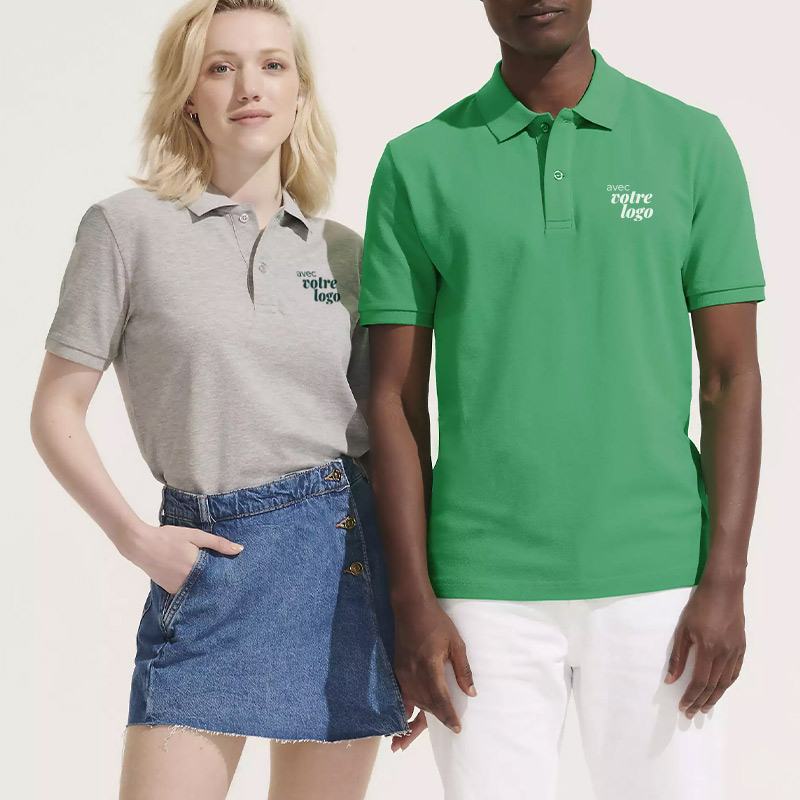 Polo publicitaire unisexe en coton bio Pegase 210 g_00
