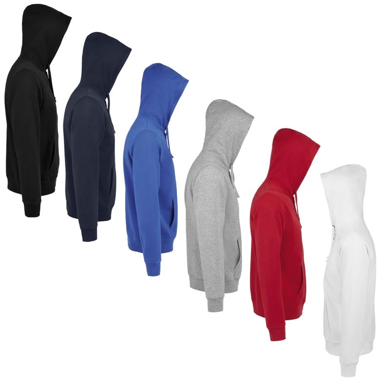 Sweat zipppé à capuche homme en coton et polyester certifiés Spike 280 g _02