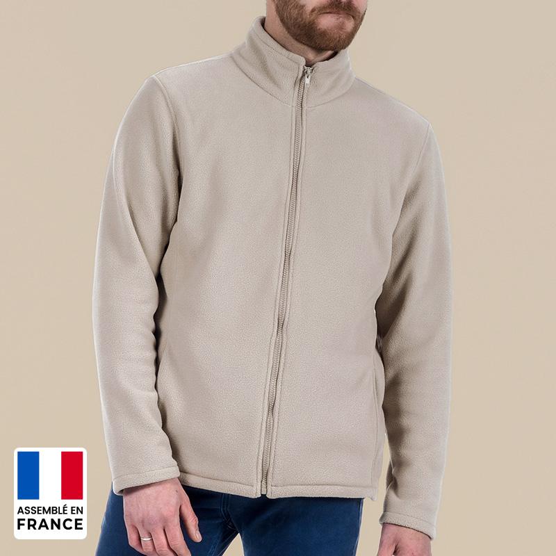 Veste polaire unisexe en polyester certifié Sobo® 290 g_Beige