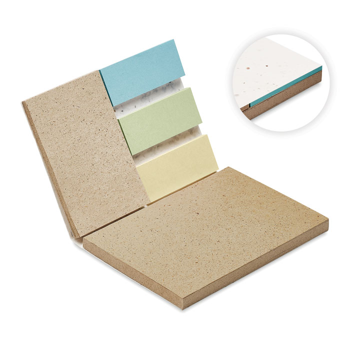 Post it en papier d'herbe et ensemencé Growme_Blanc