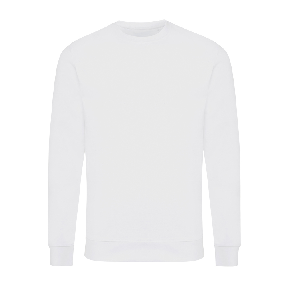 Pull en coton recyclé et bio certifiés Iqoniq Zion 340 g_Recycled white