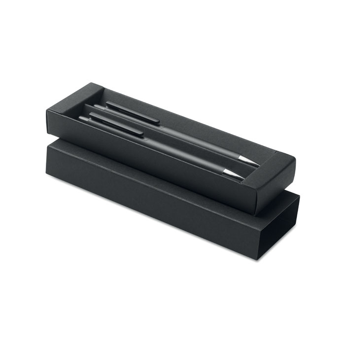 Parure de stylos en alu recyclé Orwell_Noir