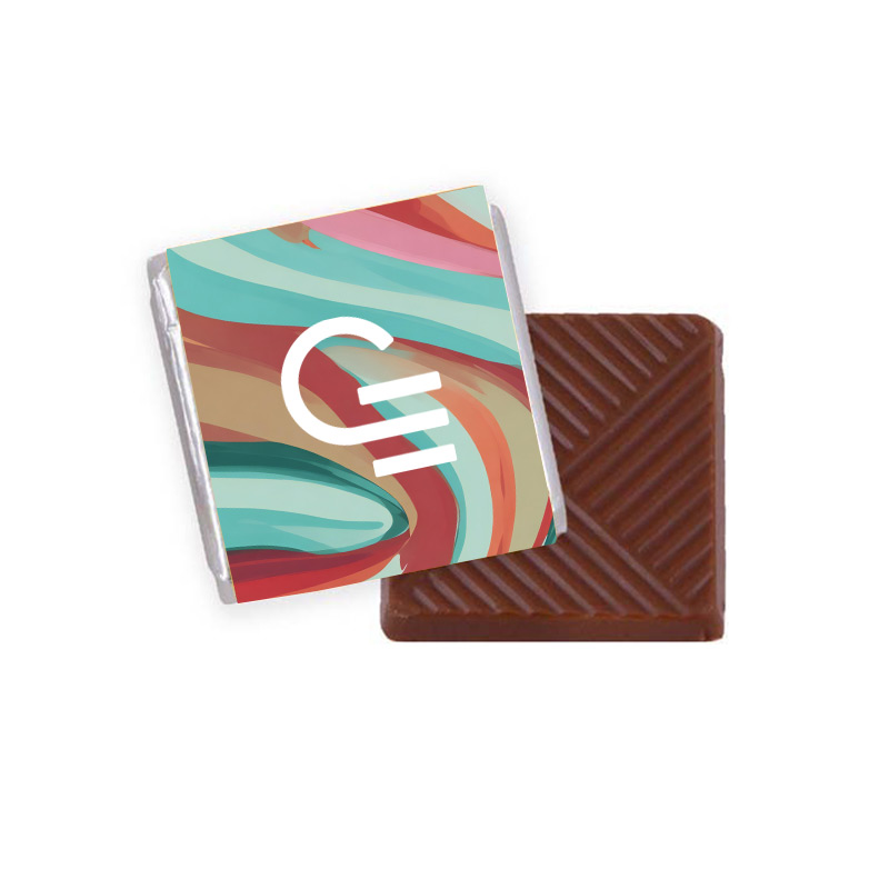 Carré de chocolat publicitaire noir ou lait avec fourreau papier 5 g_01