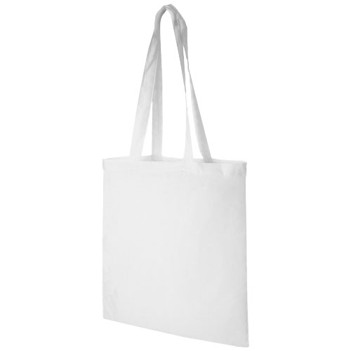 Tote bag en coton certifié Madras 140 g_Blanc