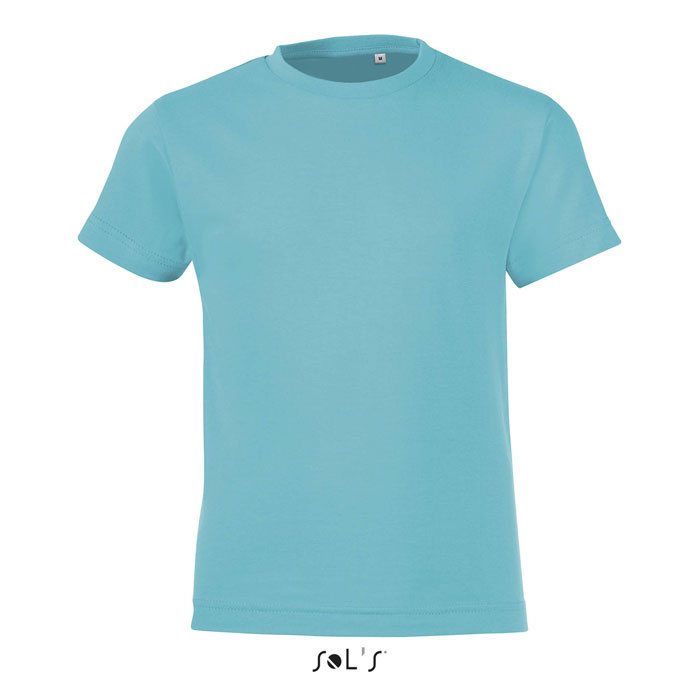 T-shirt enfant coupe ajustée en coton certifié Regent Fit 150 g_Bleu atoll