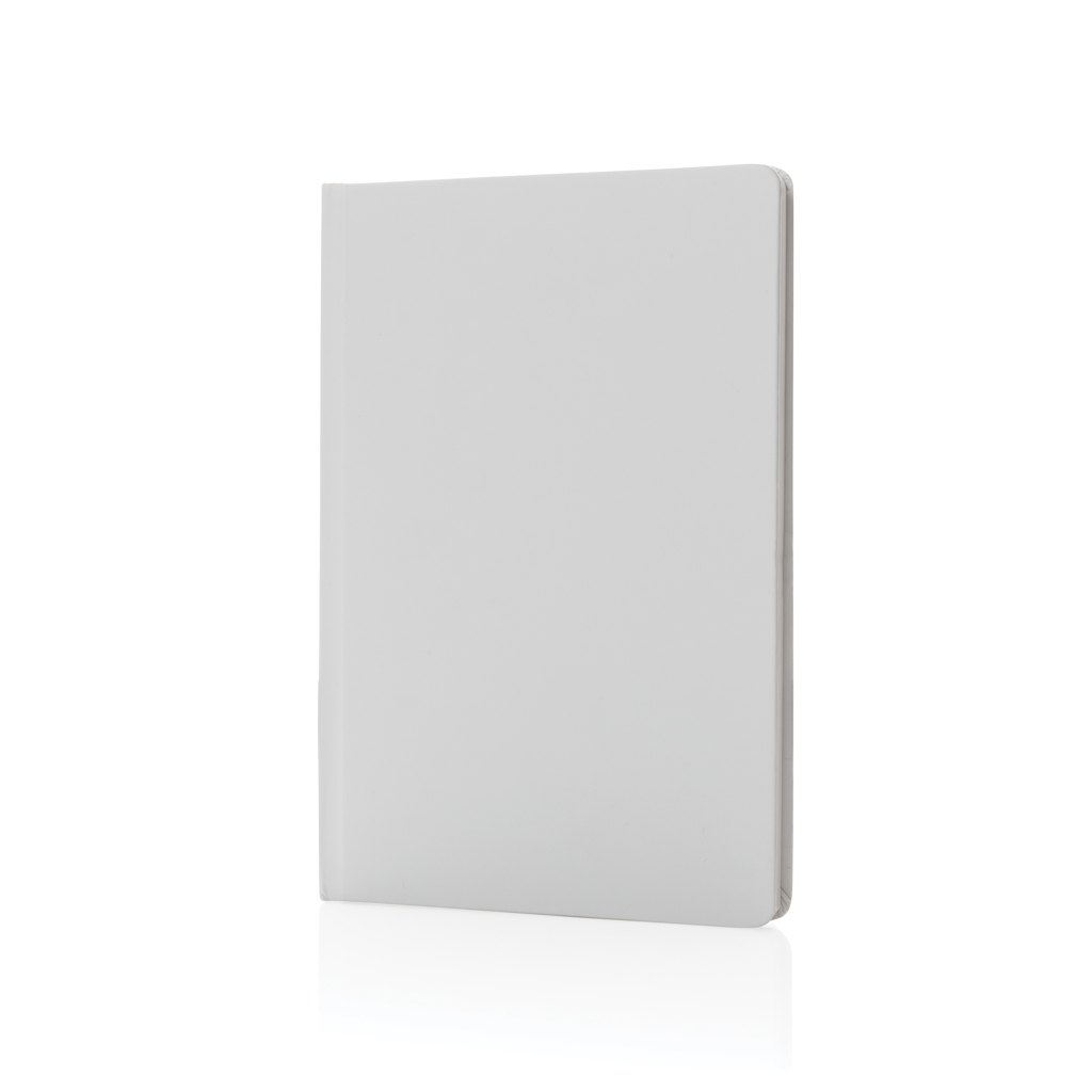 Carnet A5 rigide en papier de pierre Impact_Blanc