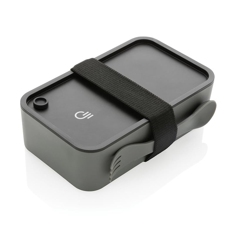Lunch Box personnalisable en plastique recyclé GRS avec couverts_1