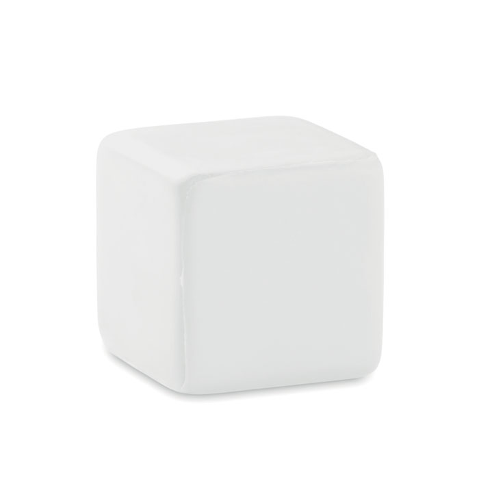 Balle anti-stress carré Squarax_Blanc
