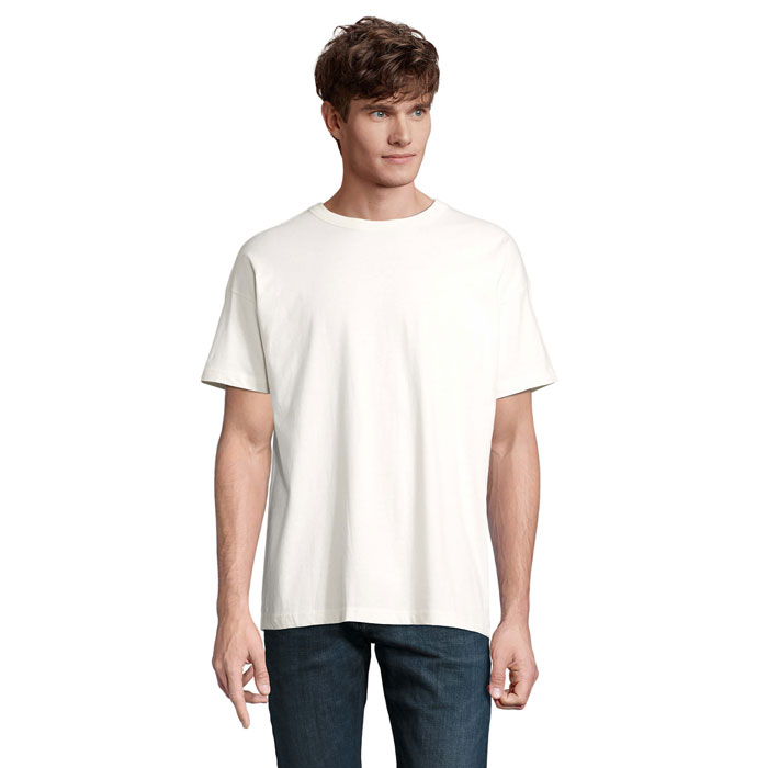T-shirt homme en coton bio certifié Boxy 180 g_Ecru