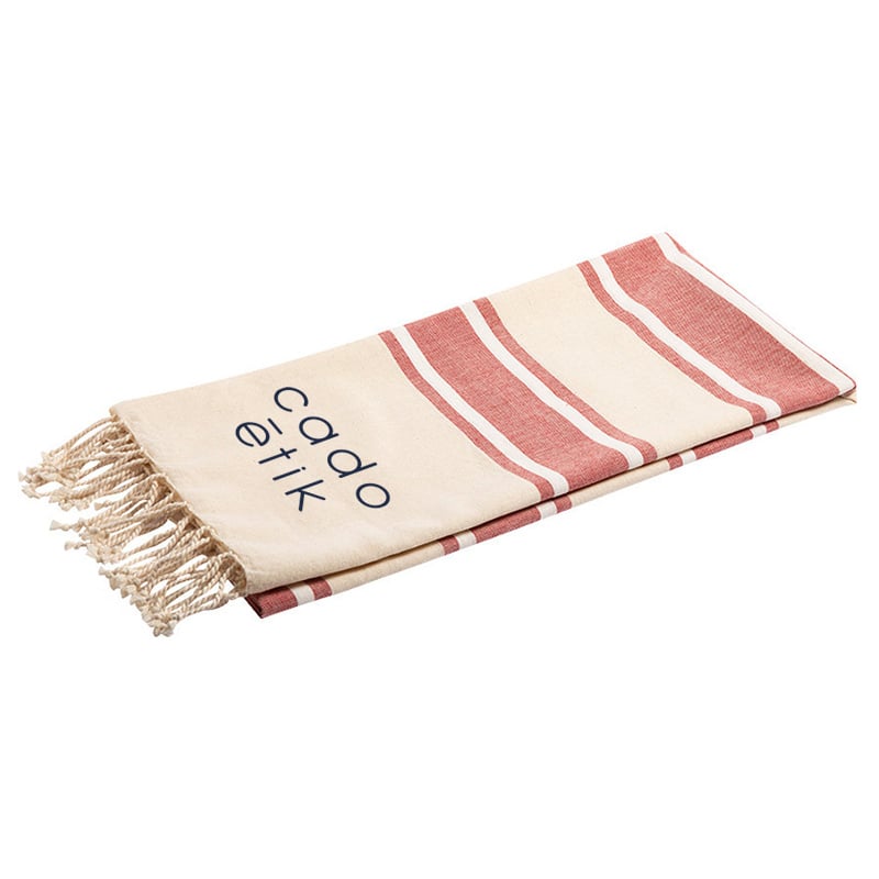 Serviette fouta en coton bio certifié Yistal 110 g 180 x 90 cm_1