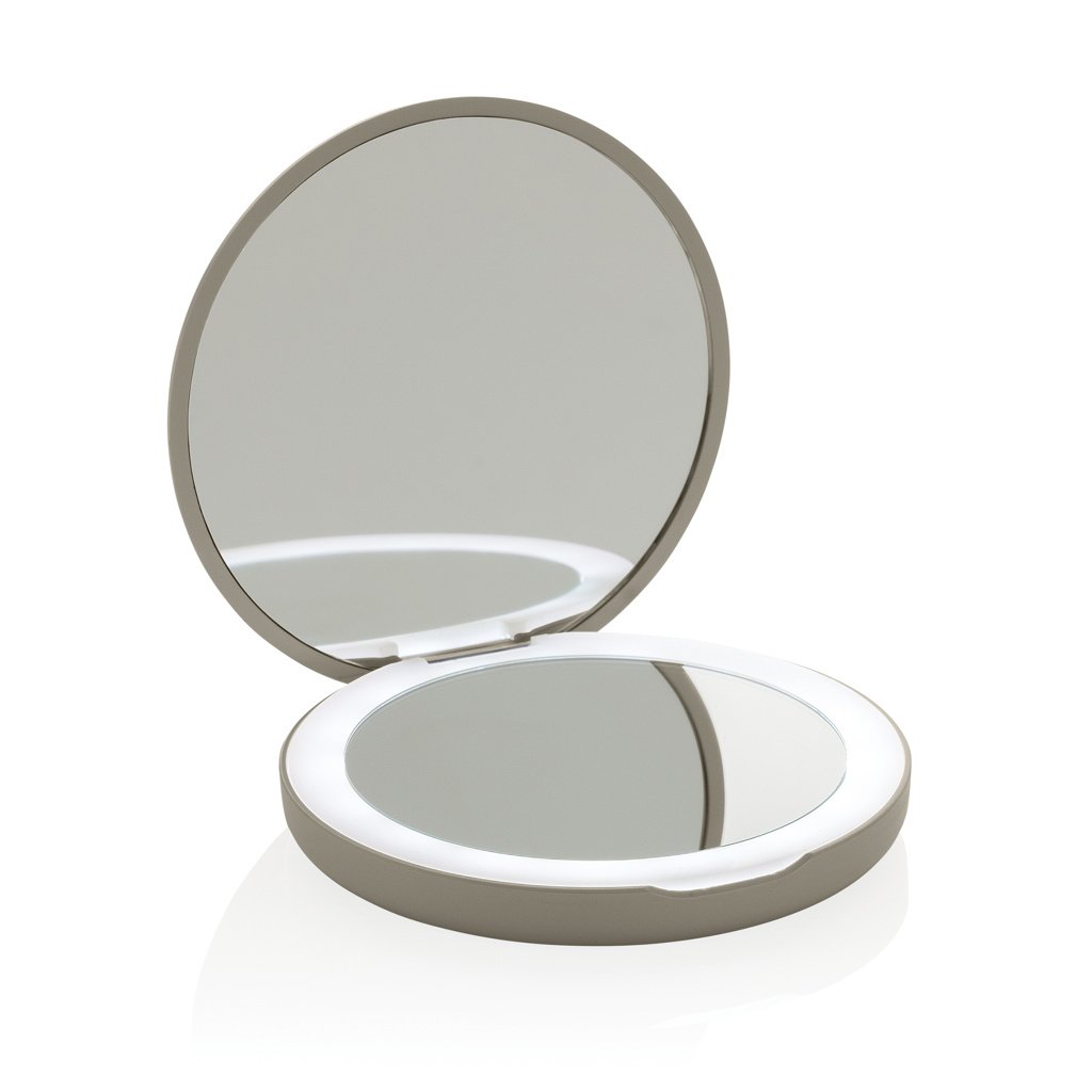 Miroir de poche avec LED en plastique recyclé certifié Lumora_01