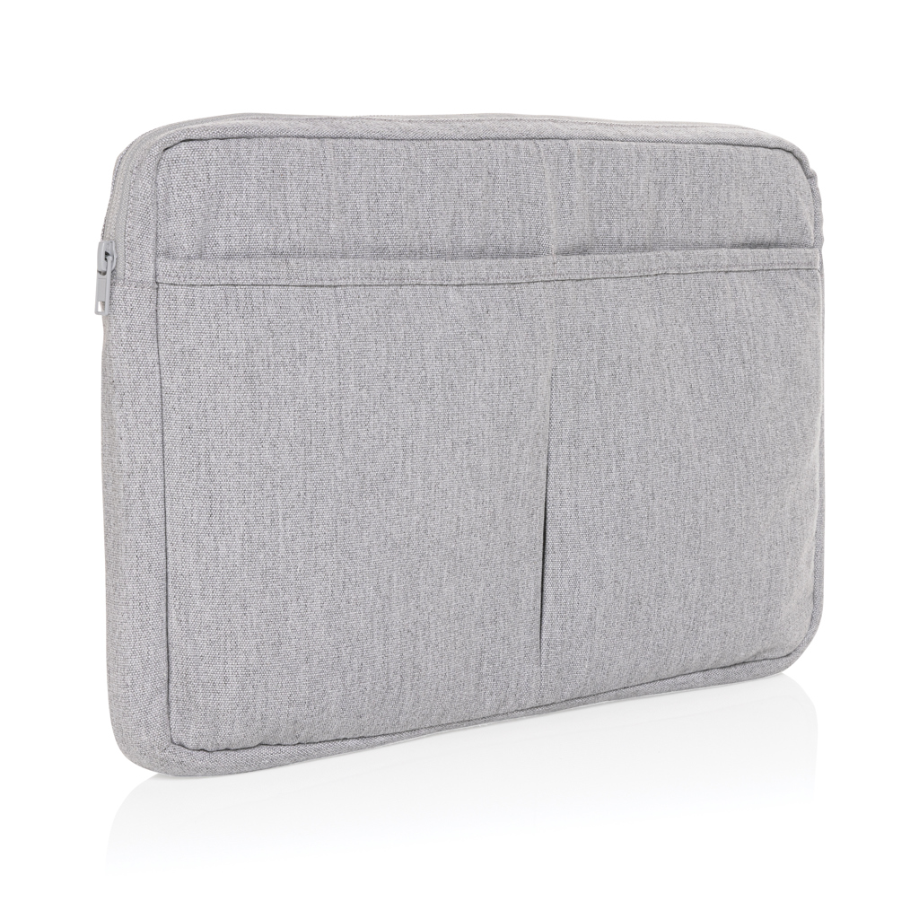 Housse pour ordinateur 15,6" en coton recyclé Laluka_Gris