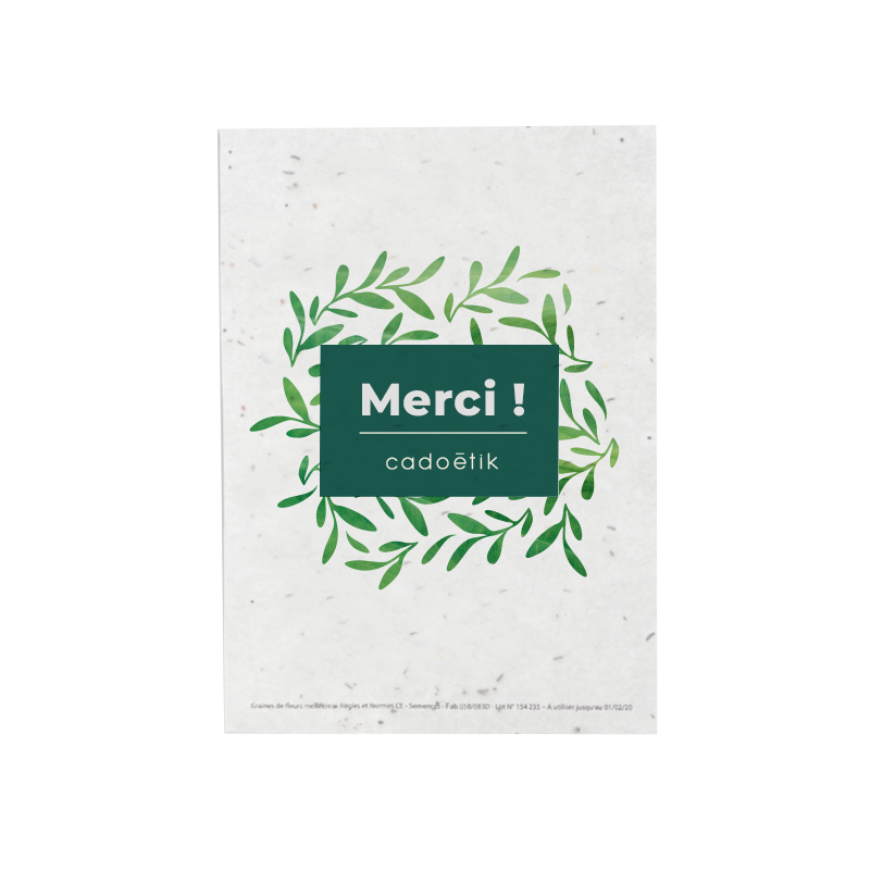 Carte à planter personnalisée en papier ensemencé Kernel_02