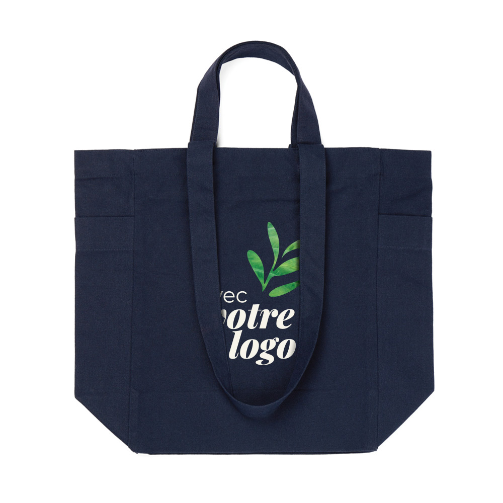 Sac shopping zippé en toile recyclée certifiée Vinga Hilo 400 g_03