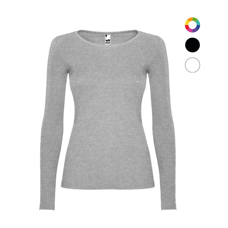 T-shirt femme à manches longues en coton certifié Extreme 160 g_02