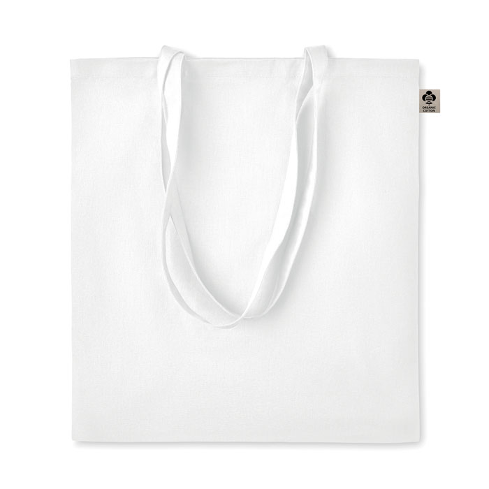 Tote bag en coton bio Zimde Colour 140 g_Blanc